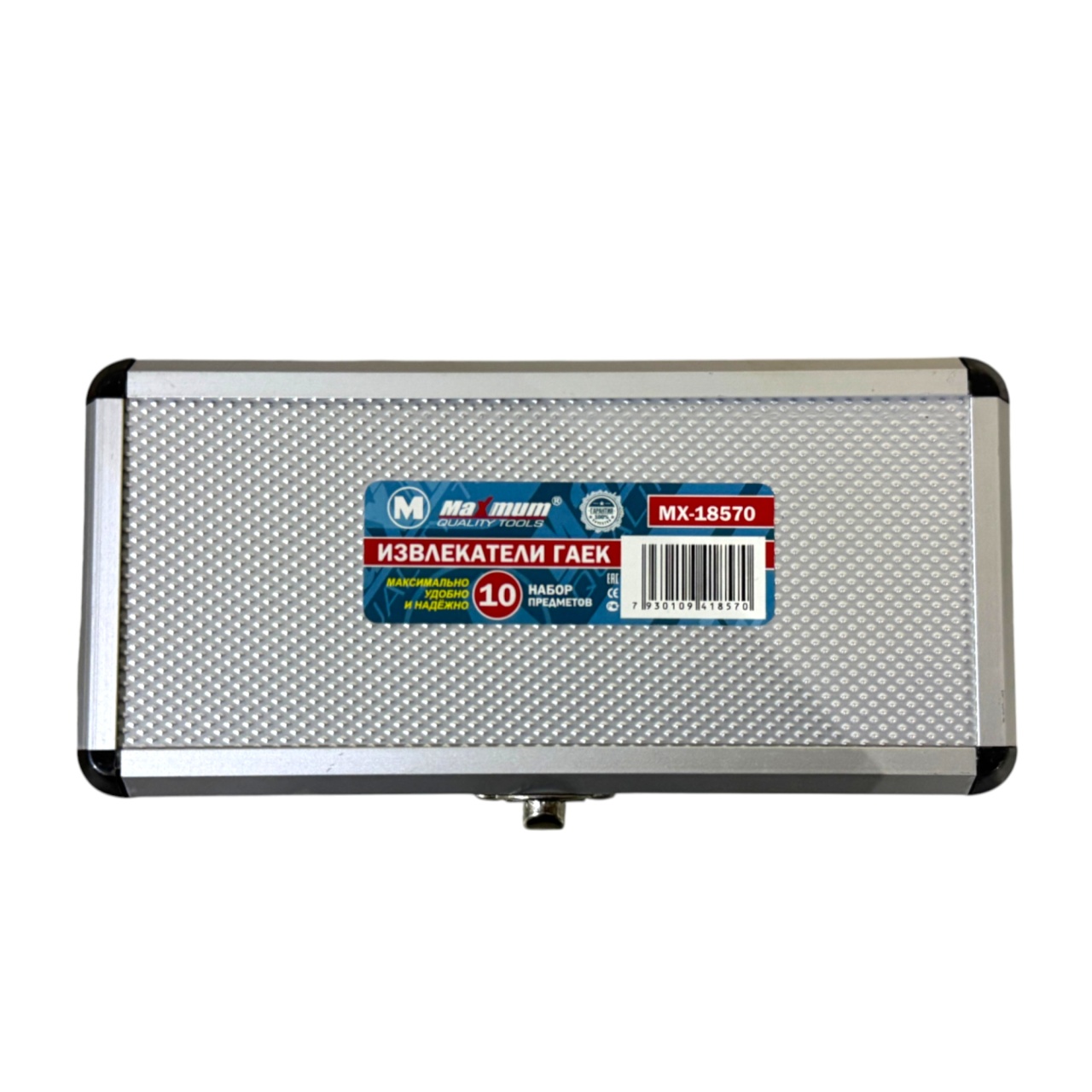 Набор экстракторов гаек Cr-Mo, 10 предметов, 1.8 мм – 10.19 мм, кейс, "MAXIMUM" MX 18570 оптом