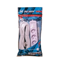 Удлинитель с заземлением 8 м, 3 розетки, 2 USB порта, Type C, "MAXIMUM" MX 12509 (2587) оптом